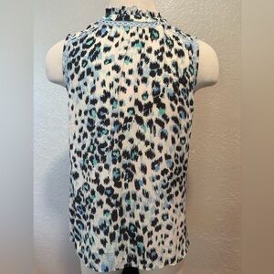 Loft Leopard Print Sleeveless Top size Large